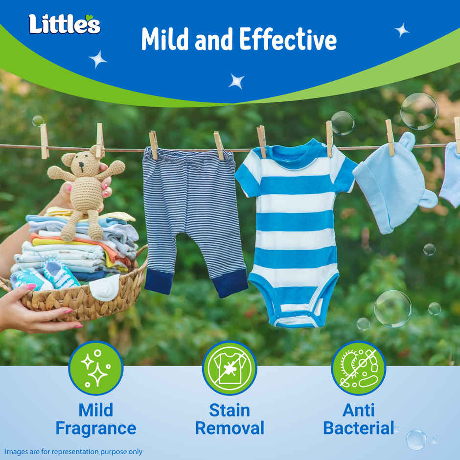 Little's Organix Gentle Baby Detergent Liquid for Clothes | Anti-Bacterial Liquid Detergent