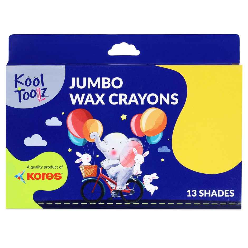 Kores 12+1 Jumbo Shades Wax Crayons | Smooth Coloring