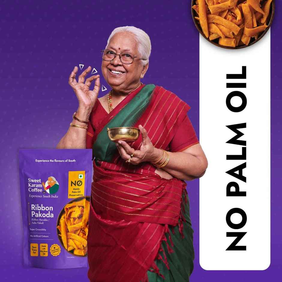Sweet Karam Coffee Ribbon Pakoda (Murukku /Chakli) - Namkeen Snacks