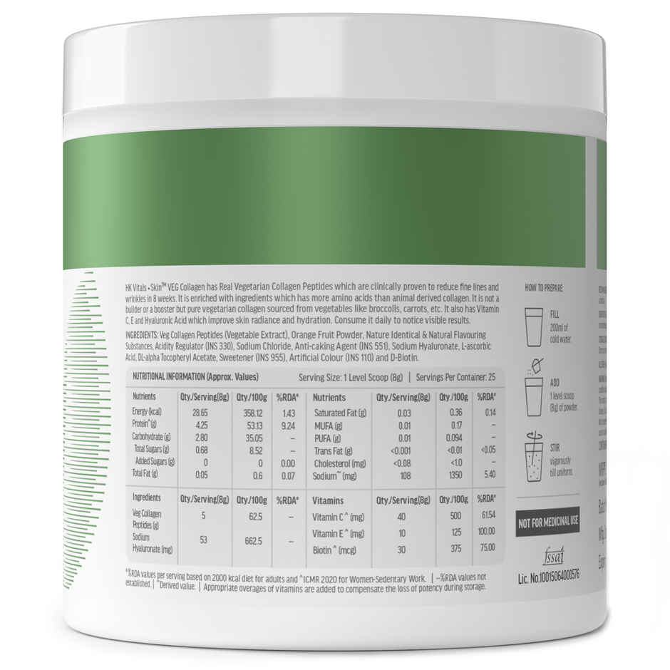 hk vitals Veg Collagen Supplement Orange 200g