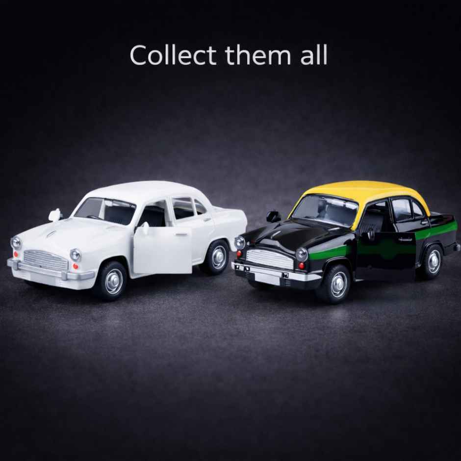 Race n Roll Light & Sound Classic Royal Toy Car Pull back Vehicle Amba White