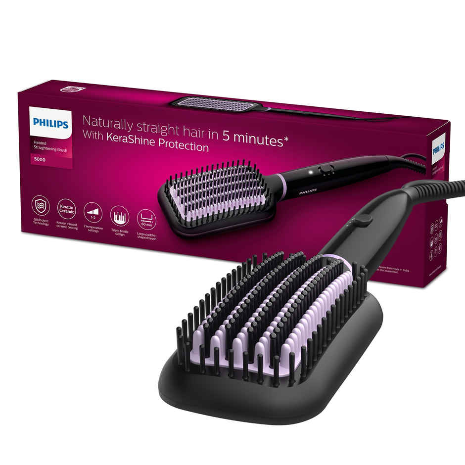 Philips India's No.1 Hair Styling Brand -Hair Straightener BrushFor Indian Hair