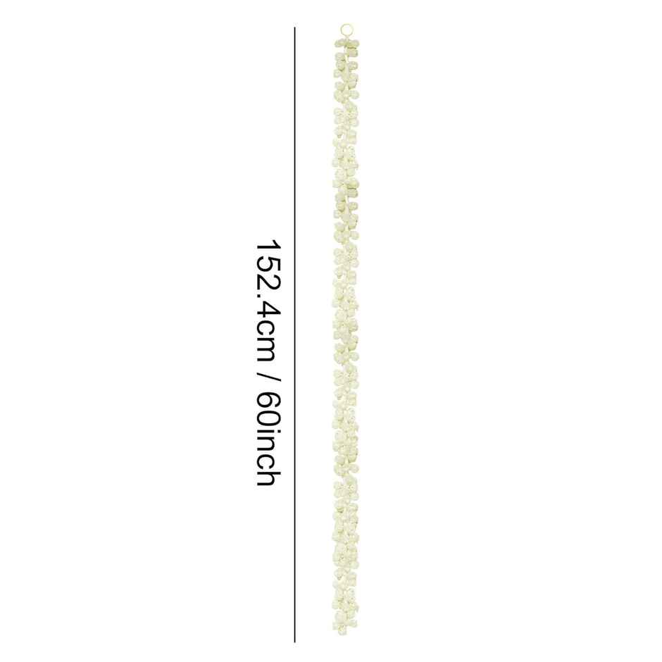Tied Ribbons Set of 6 Artificial Mogra Jasmine Flower Garlands (152.4 Cm)