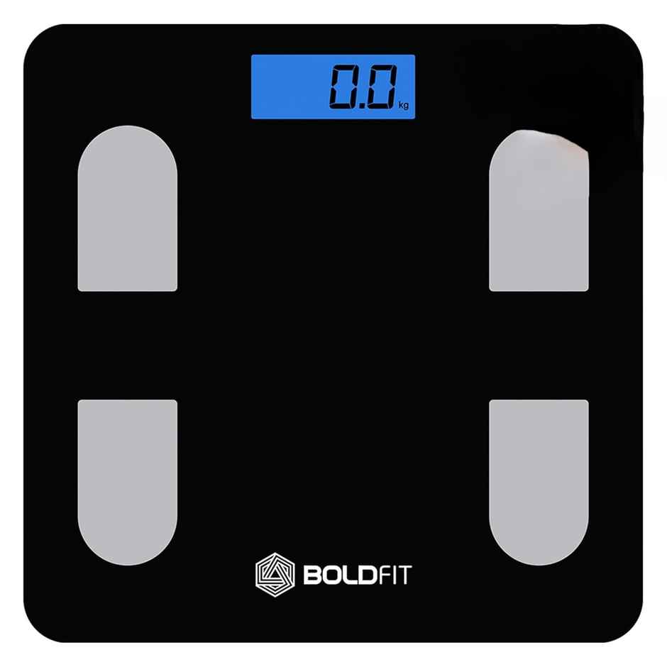 Boldfit Supreme Weight Machine For Body Weight Lcd Display Black Max Weight 180 Kgs