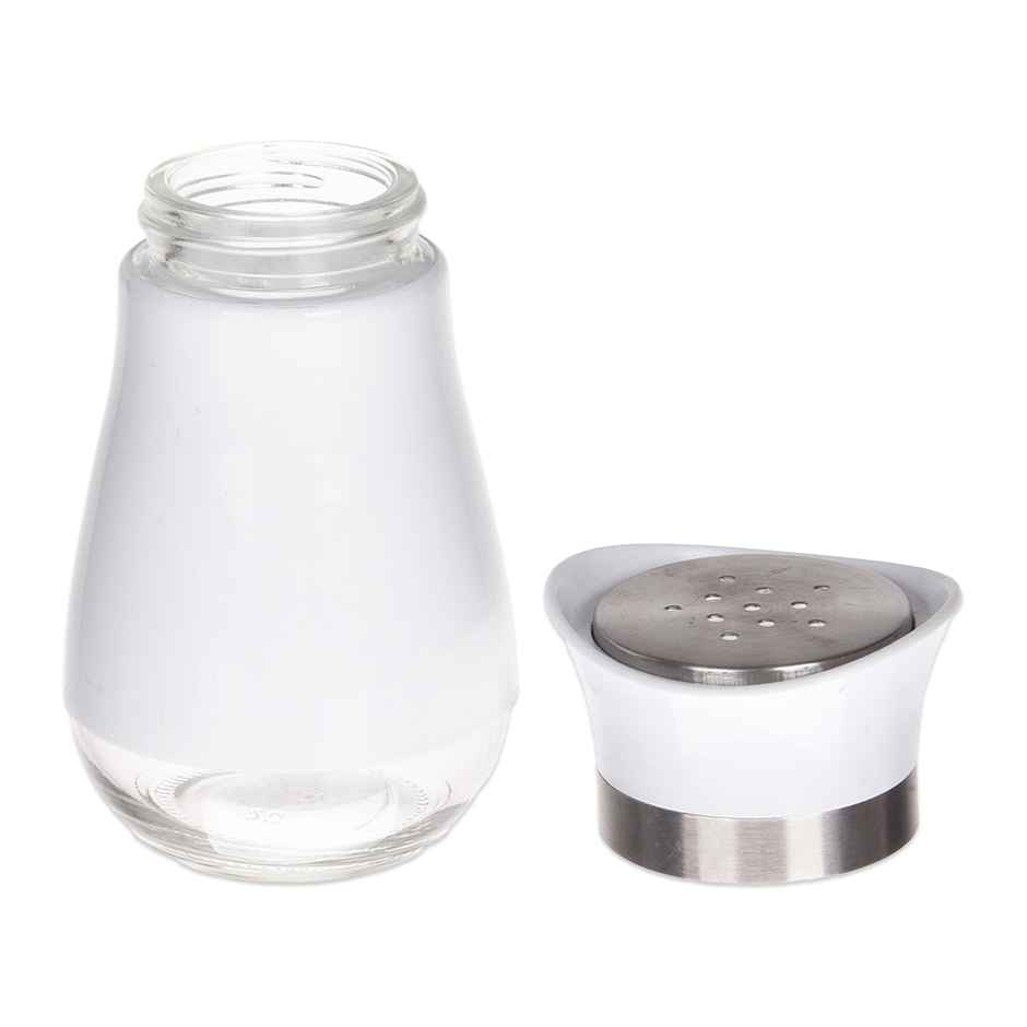 Kuber Industries Salt Shaker Box | Stainless Steel Pepper Shaker Box-White