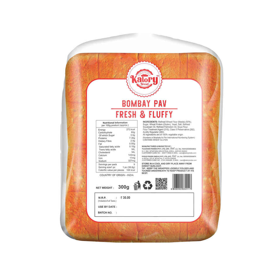 Kalory Bombay White Pav