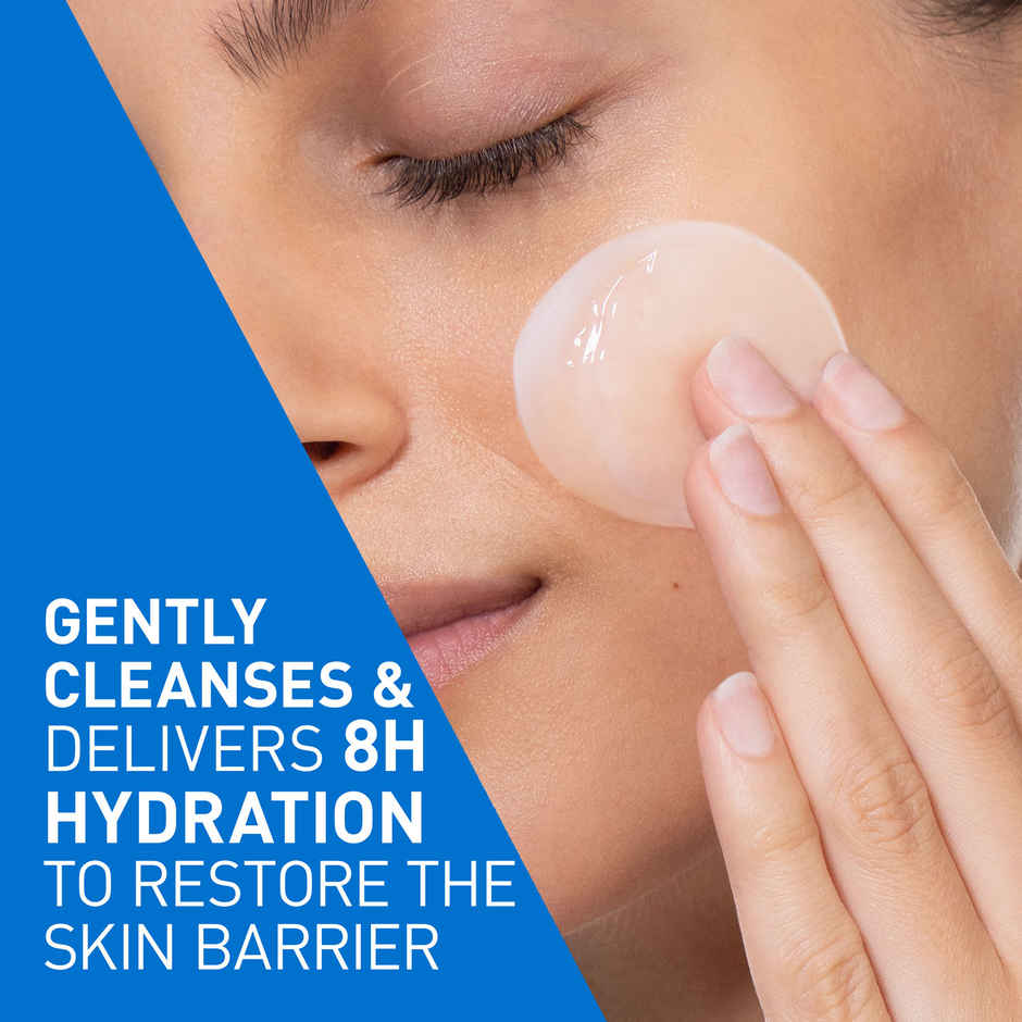 CeraVe Hydrating Cleanser Non-Foaming Face Wash For Dry Skin With Ceramides & Hyaluronic Acid