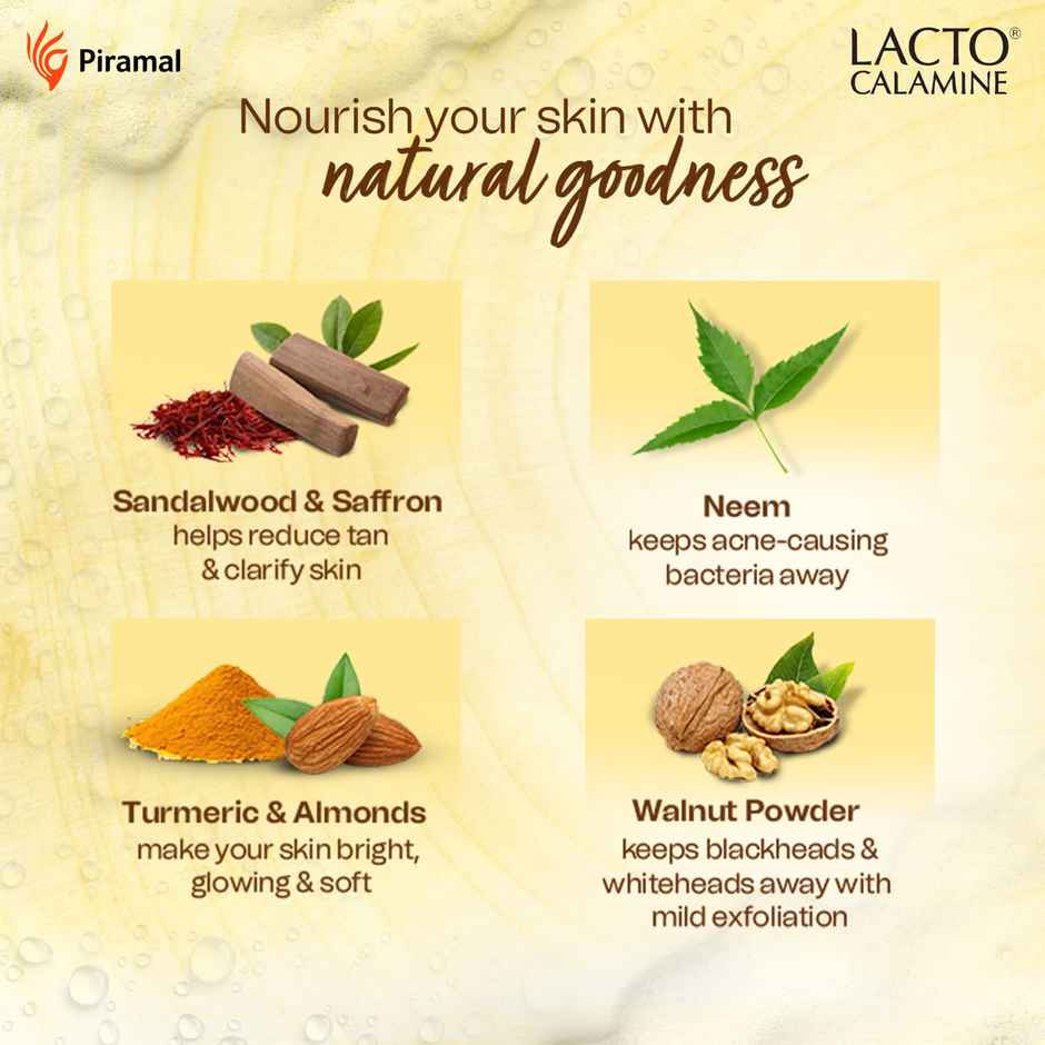 Lacto Calamine Ubtan Face Wash For Glowing Skin Natural Face Wash With Sandalwood