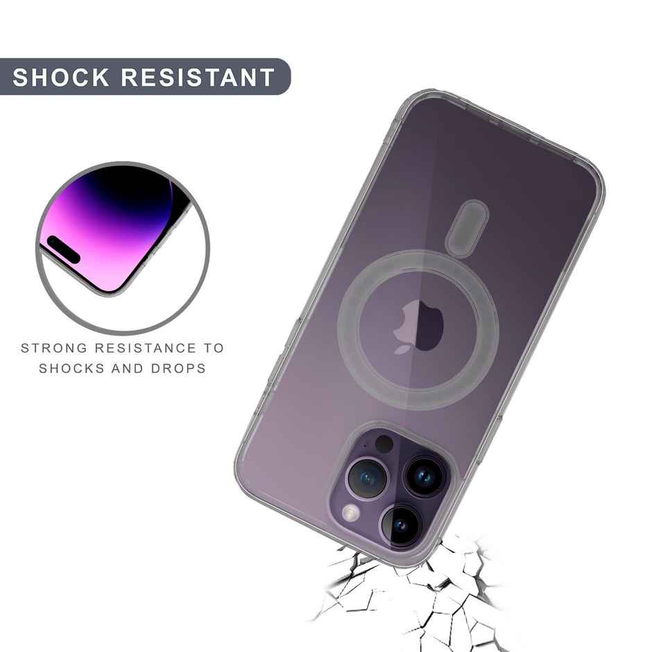 Sprig Transparent Back Cover | Back Case for iPhone 14 Pro | Transparent | MagSafe Compatible