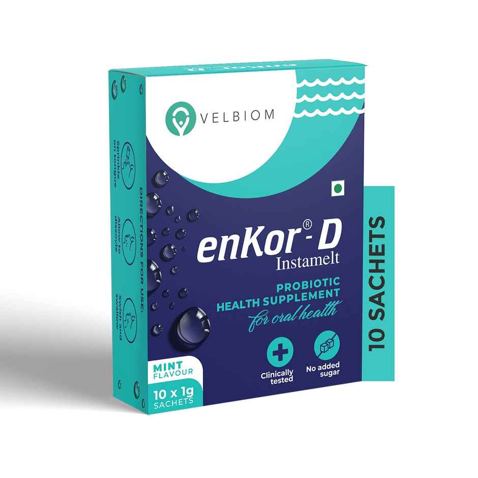Velbiom EnKor-D | Oral Health Supplement | Prevents Sore Throat, Cough & Bad Breath