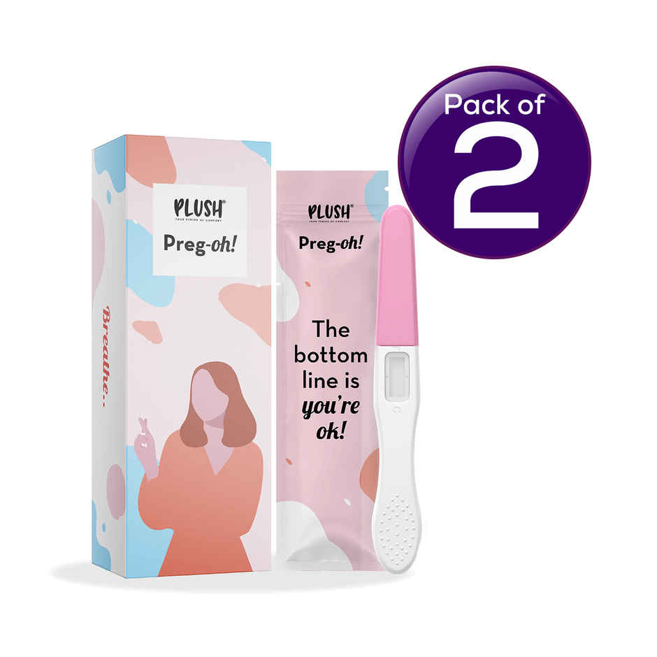 Plush Preg-Oh! Midstream Pregnancy Test Kit Rapid One Step Home Test 99% Accuracy Combo