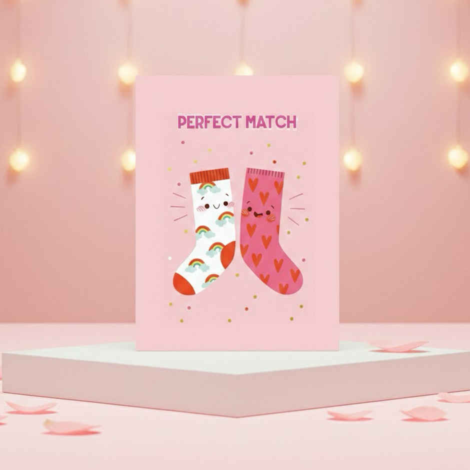 Perfect Match Love Greeting Card | Party Propz