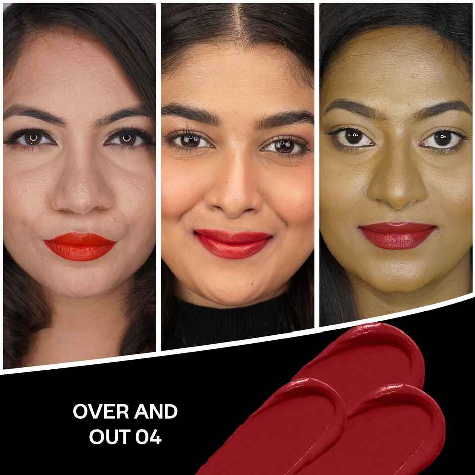 Faces Canada Comfy Matte Creme Lipstick - Over And Out 04, 8HR Long Stay | Intense Color