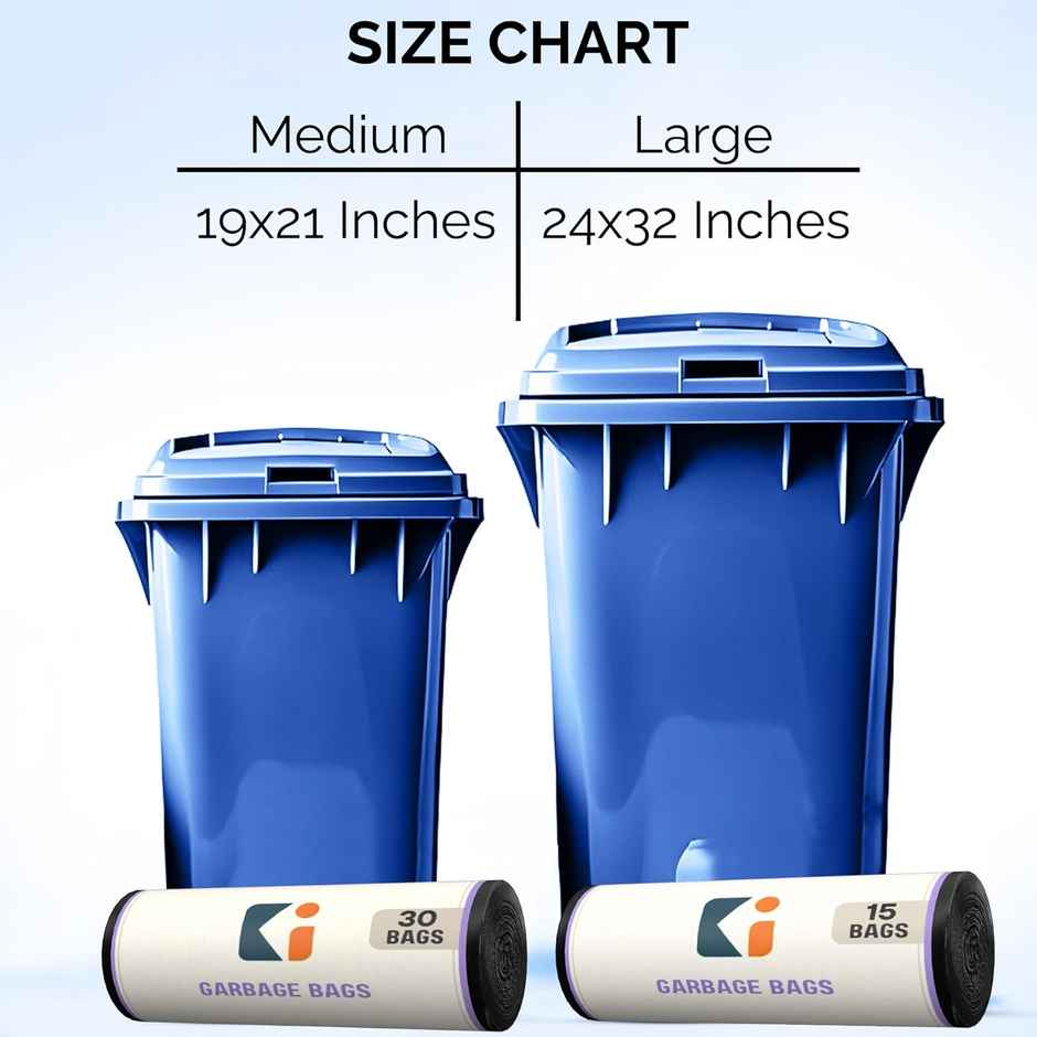 Kuber Industries 7 L Medium Leakproof Eco Friendly Dustbin Bags (30 Pcs) For Trash & Waste|Black