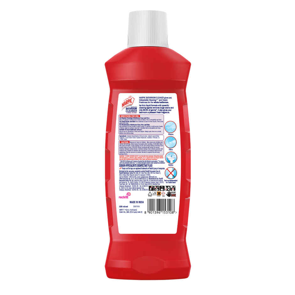 Harpic Floral Bathroom Cleaner Liquid | Removes Bathroom Stains
