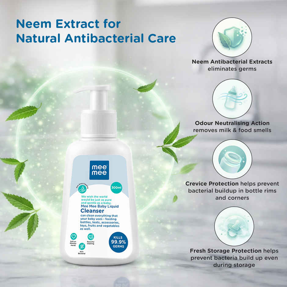 Mee Mee Baby Liquid Cleanser for Bottles | Nipples | Accessories | Toys | Fruits & Vegetables