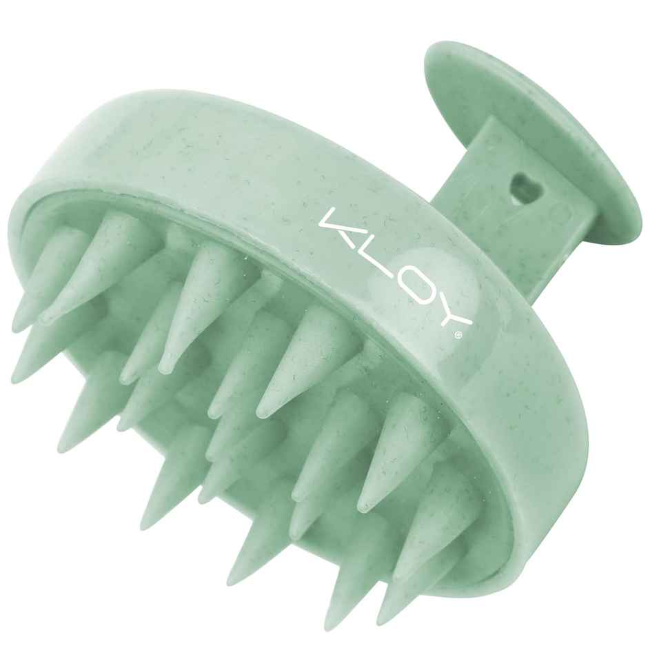 Kloy Round Hair Scalp Massager Shampoo Brush | Super Soft Bristles | Anti Dandruff | Light Green