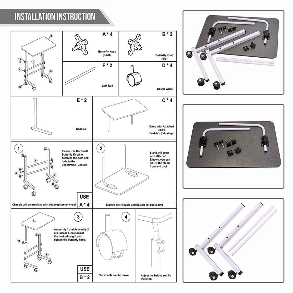 Perpetual Adjustable Multipurpose Laptop Table