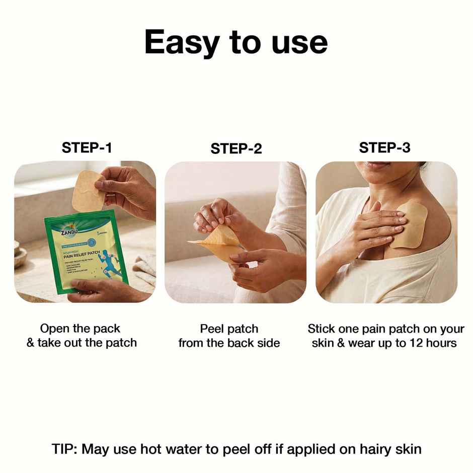 Zandu Ayurvedic Pain Relief Patch (Pack of 5 patches)