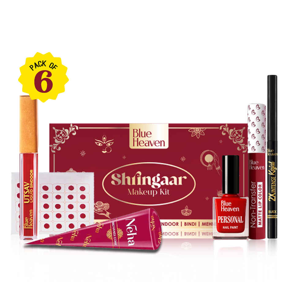 Blue Heaven Shringaar Makeup Kit | Lipstick | Nail Paint | Kajal | Sindoor | Bindi & Mehendi