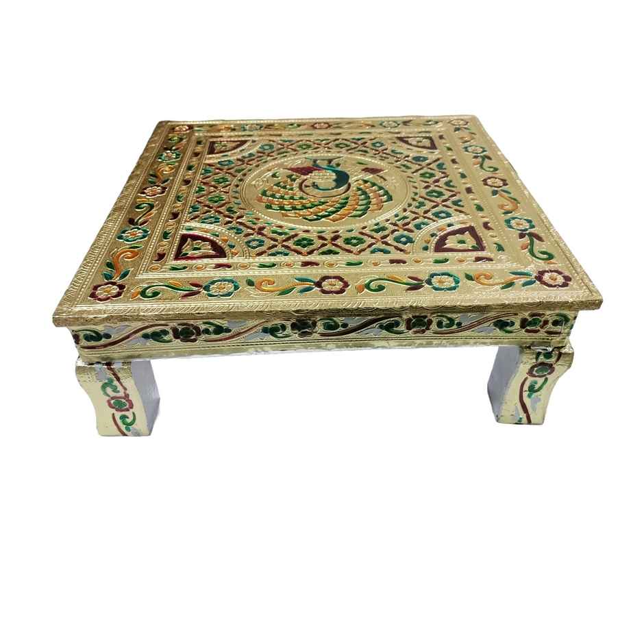 Puja Chowki Square 14 x 14 Inch
