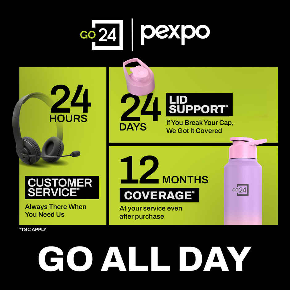 Go24 | Pexpo Craft Pro 1000 Ombre Stainless Steel Bottle | Purple Pink - 950 ml
