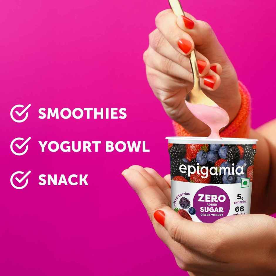 Epigamia No Added Sugar Mixed Berry Yogurt