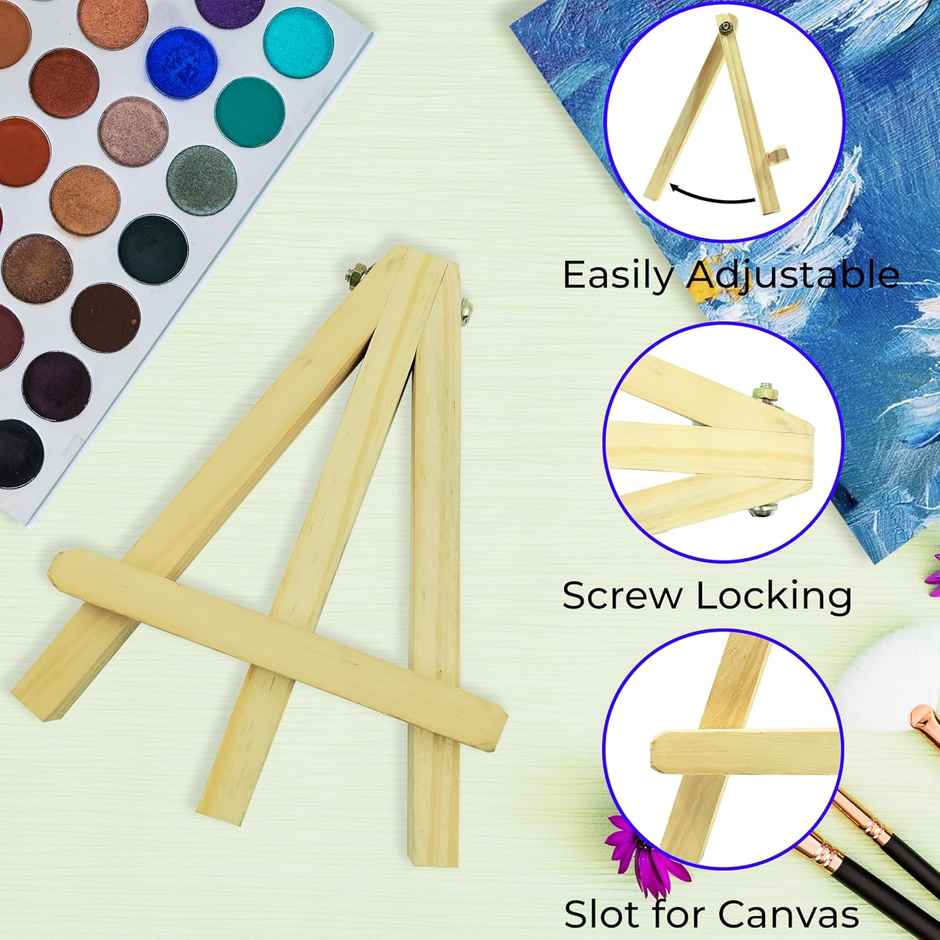 Abk Wooden Easel - 4 Inch Mini Stand