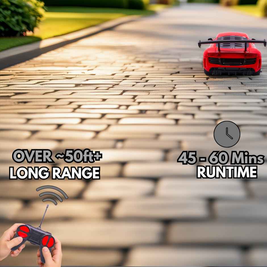 Race N Roll 1:24 Rechargeable Hi Speed Mini Remote Control Car - Aud Red