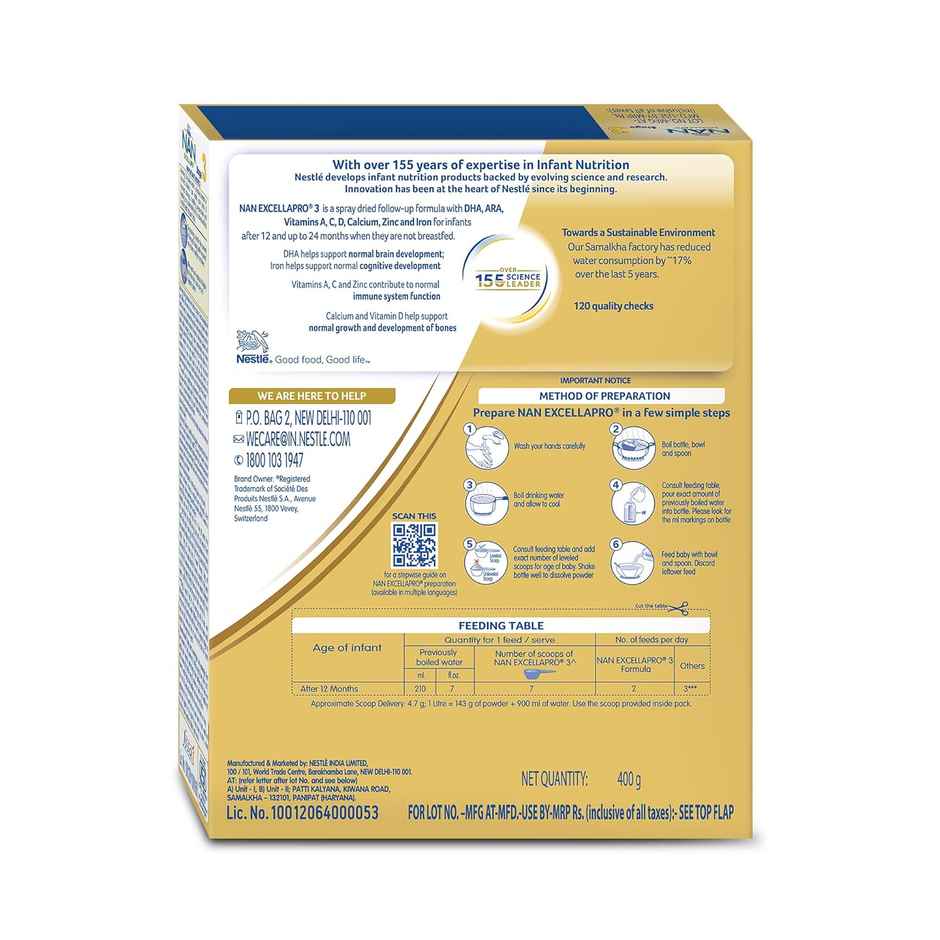 Nestle NAN EXCELLAPRO Stage 3 Follow-up | 12 - 24 M