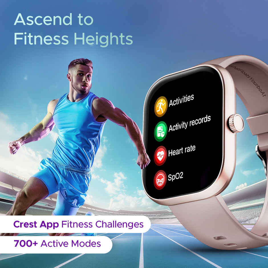 boAt Wave Sigma 3 Smartwatch | 2.01" Display | Women's Edition | BT Calling - Rustic Rose