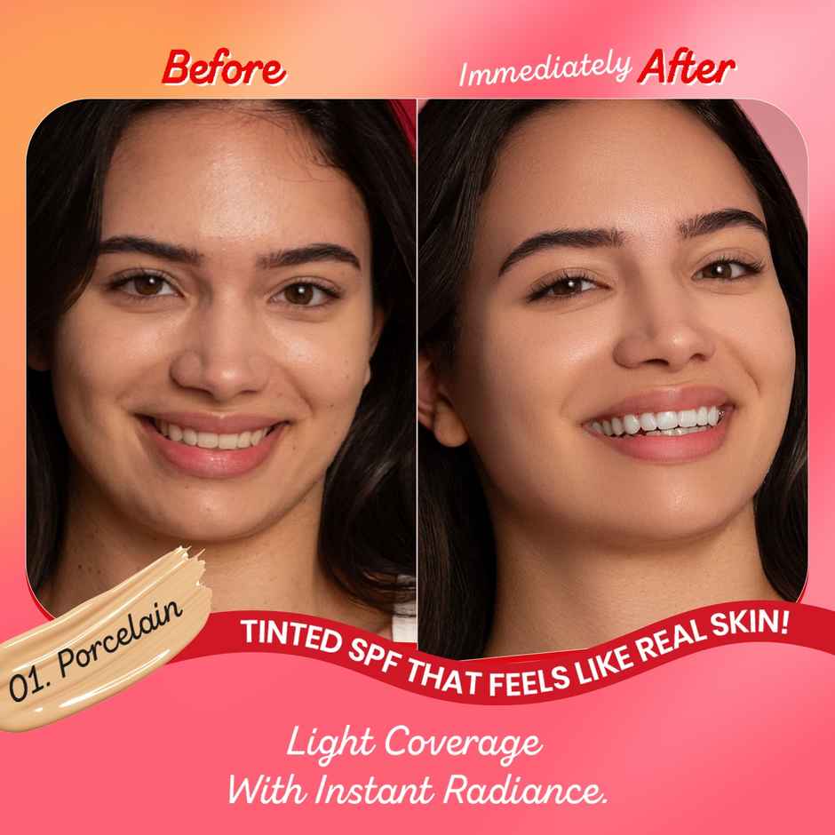 Dot & Key Strawberry Dew Tinted Sunscreen SPF 50+ PA++++ - 01 Porcelain Combo