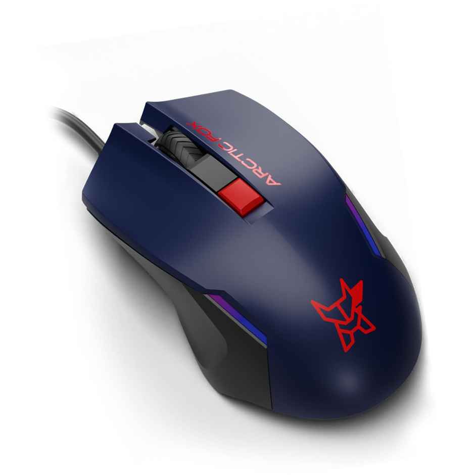 Arctic Fox Wired Usb Gaming Mouse With Breathing Lights And Dpi Upto 3600 (Deep Navy Blue)