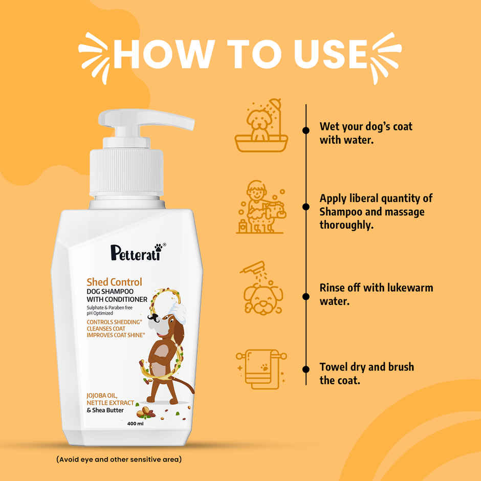 Petterati Shed Control Dog Shampoo Controls Excessive Shedding