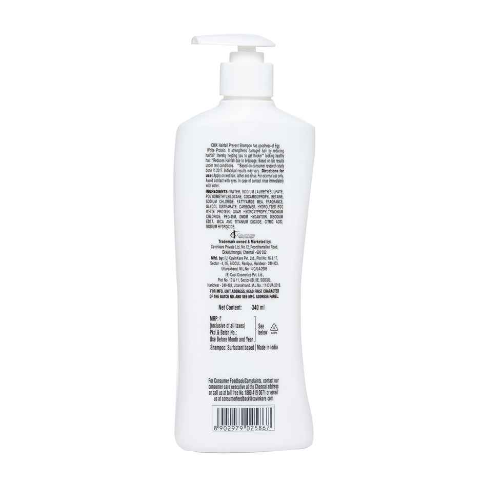 Chik Protein Solution Hairfall Prevent Shampoo, With Goodness Of Egg White, For Thick And Healthier Hair