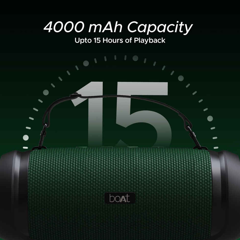 boAt Stone 1500 40W Portable Wireless Speaker with Roaring Sound, Dual EQs, Type-C (Army Green)