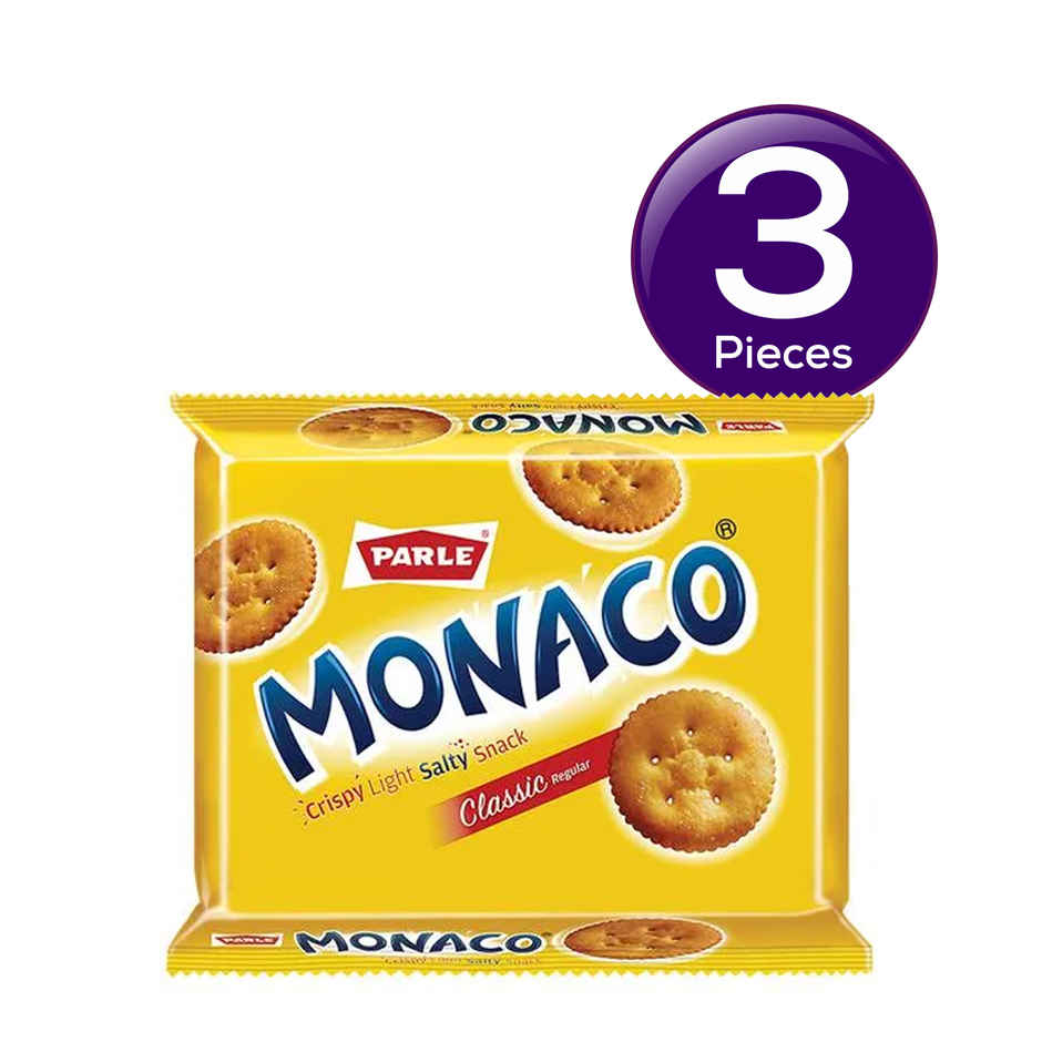 Parle Monaco Classic Salted Plain Crackers | Trans Fat-free Combo