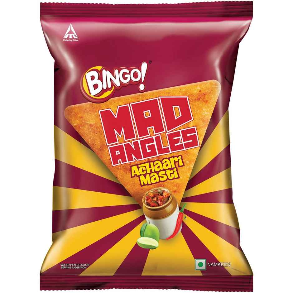 Britannia Treat Jimjam Cream Biscuits(92gms) & Bingo! Mad Angles Achaari Masti Chips(66gms) Combo