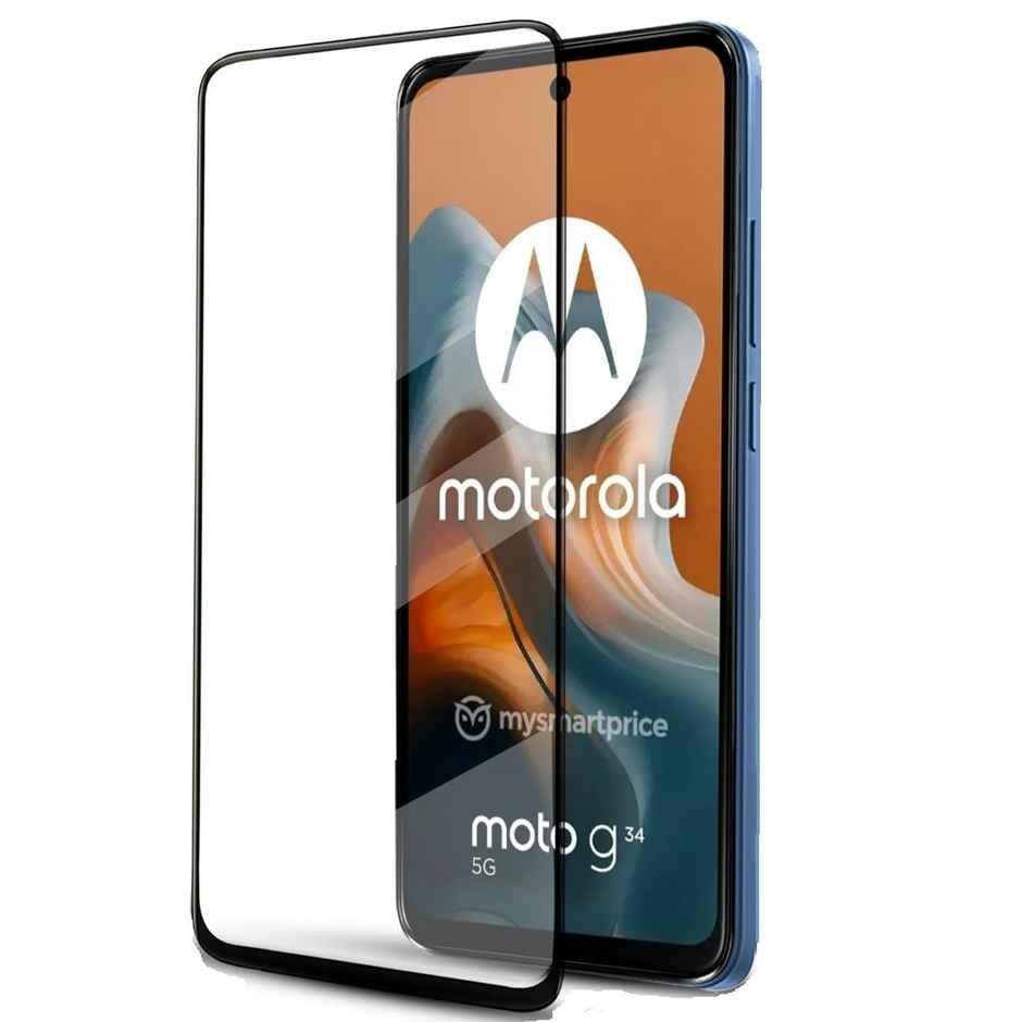 Ohonesty Edge to Edge Full Glue Tempered Glass for Moto G34 5G