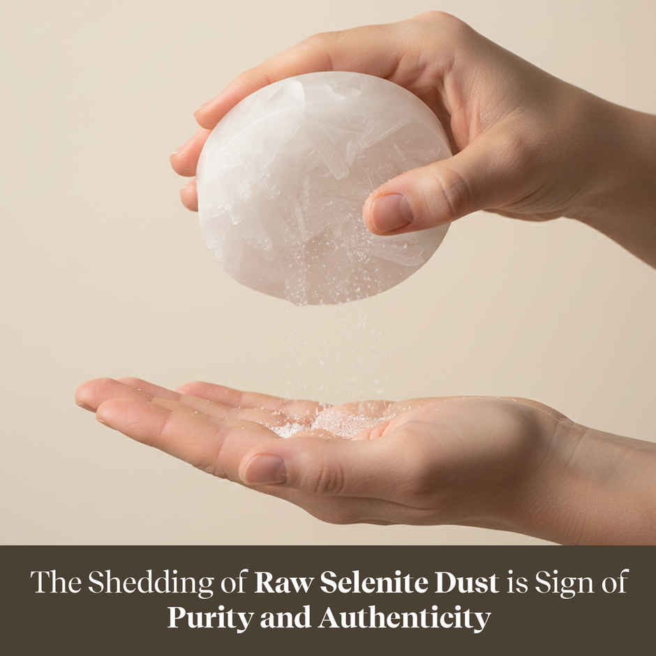 Pujashree Lava Bracelet With Raw Selenite Plate