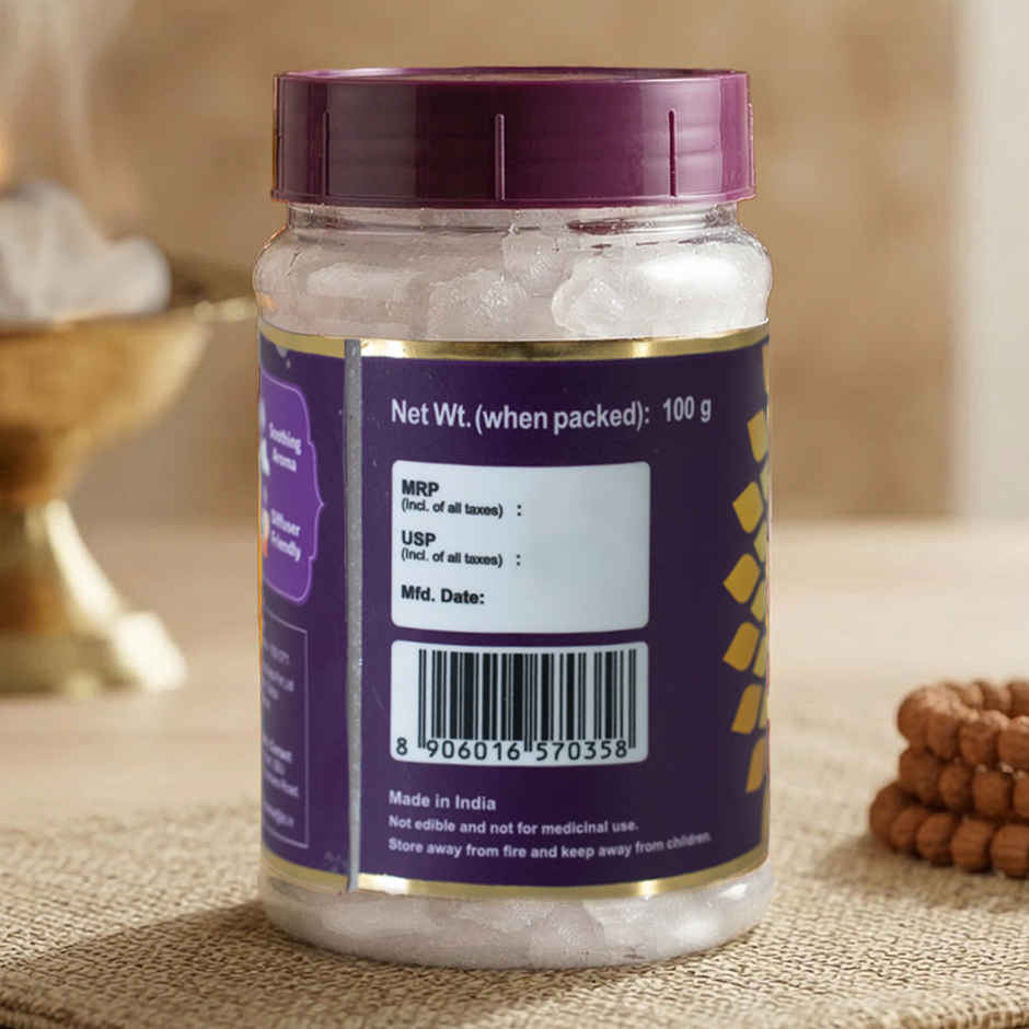 Sankalp Pure Bhimseni Camphor Flakes Jar | Mangaldeep