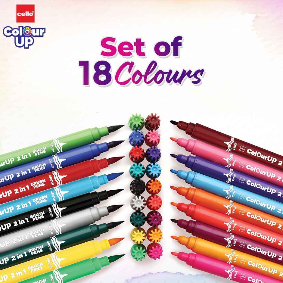 Cello Colourup Brushtip Assorted Shades (Pack of 1)