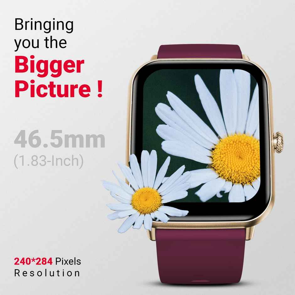 Fire-Boltt Ninja Call Pro Plus 1.83 Tft Bt Calling Smart Watch - Wine New