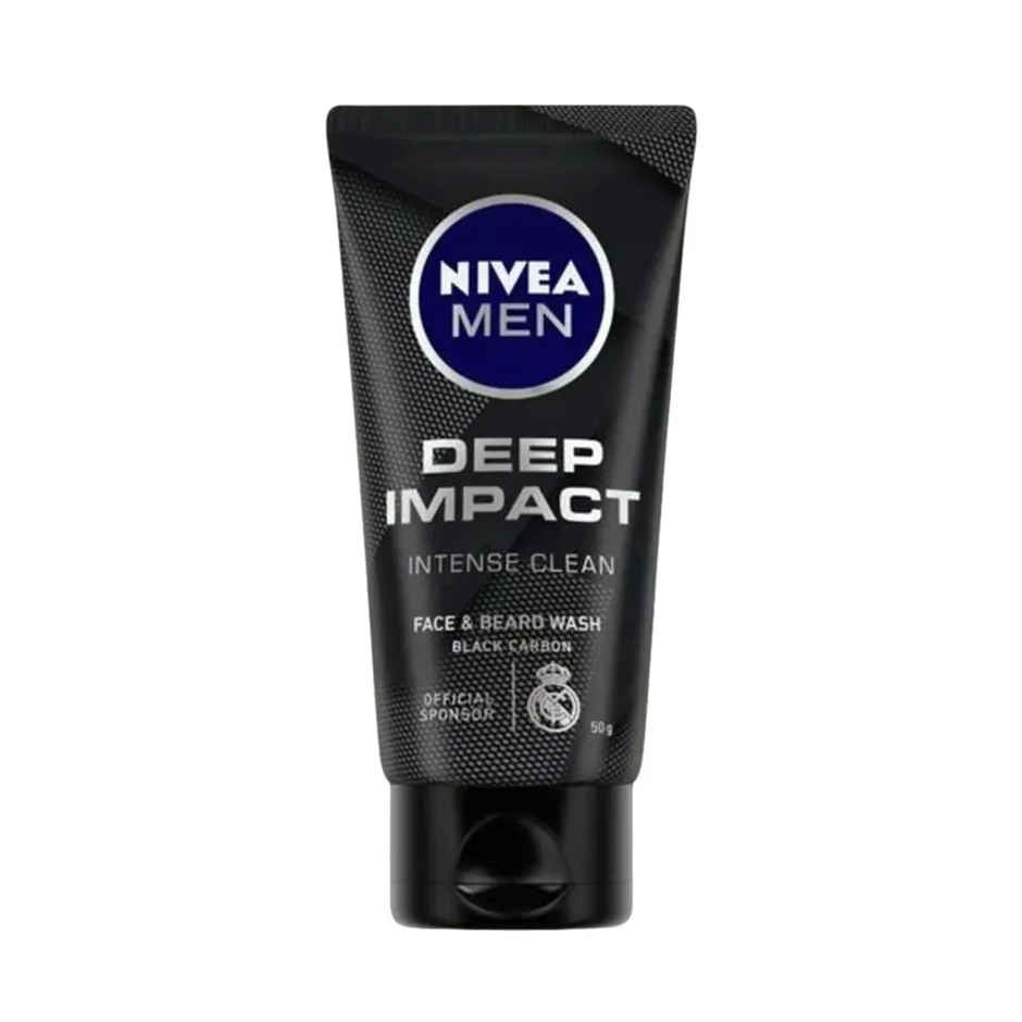 Nivea Men Face Wash Deep Impact Intense Clean For Beard & Face With Black Carbon
