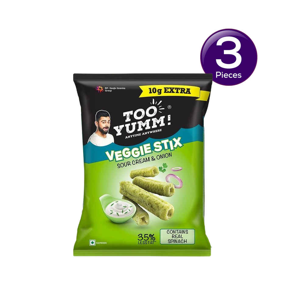 Too Yumm! Sour Cream & Onion Veggie Stix | Munching Snack | On-the-Go Munchies Combo