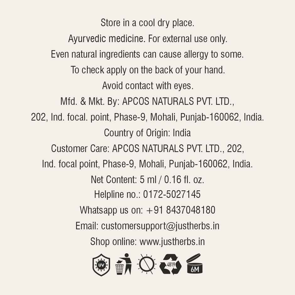 Just Herbs Pigmented Smudge & Sweat Proof Quick Dry Liquid Sindoor (Ruby Red)