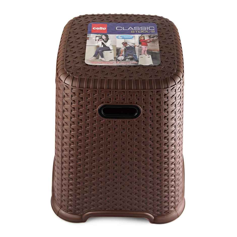 Cello Classic Perfect Posture Plastic Stool, Big, (Colour May Vary)
