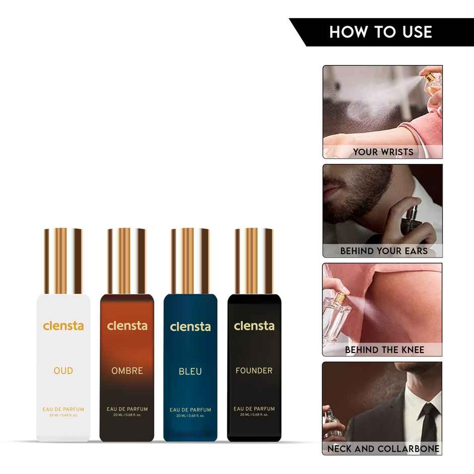 Clensta Luxury Men's Perfume Gift Set | Oud | Ombre | Blue | Founder