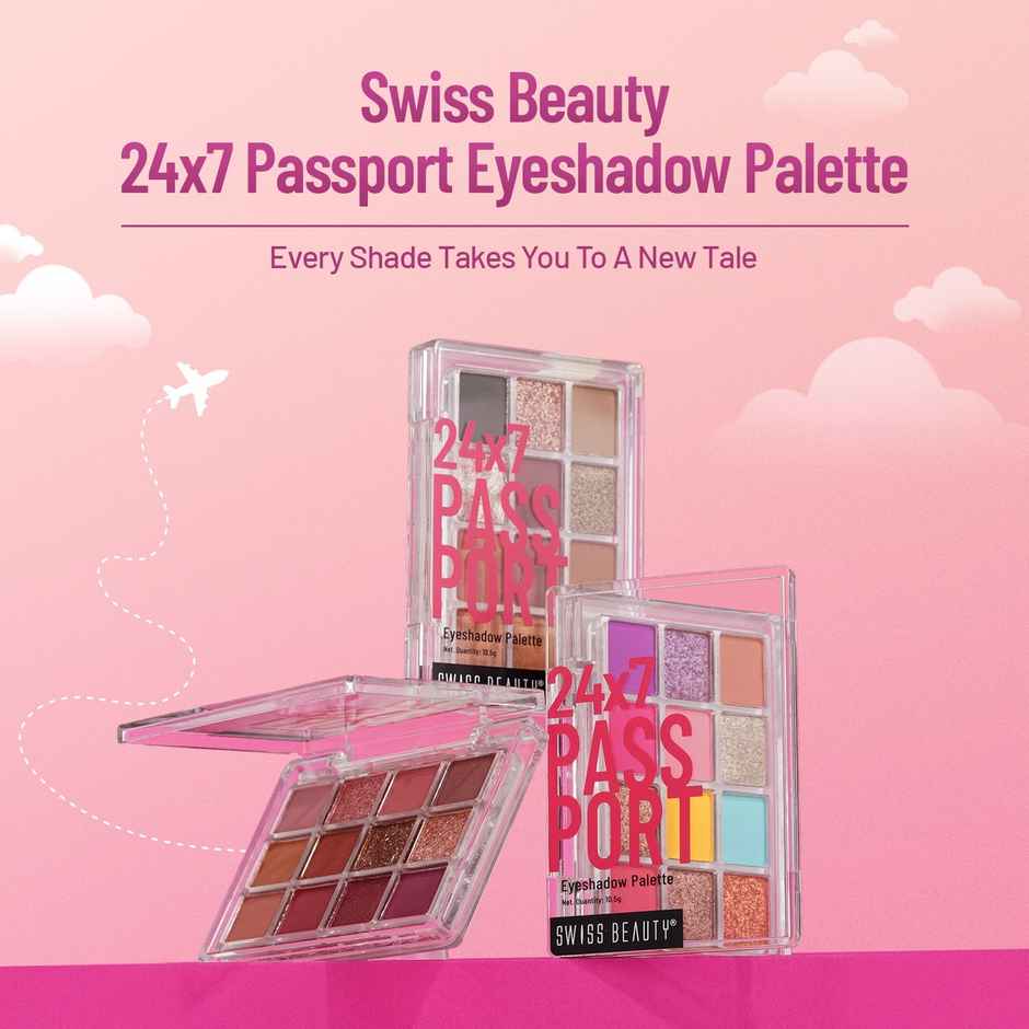 Swiss Beauty 24/7 Passport Eyeshadow Palatte - 03 Grand Arrival