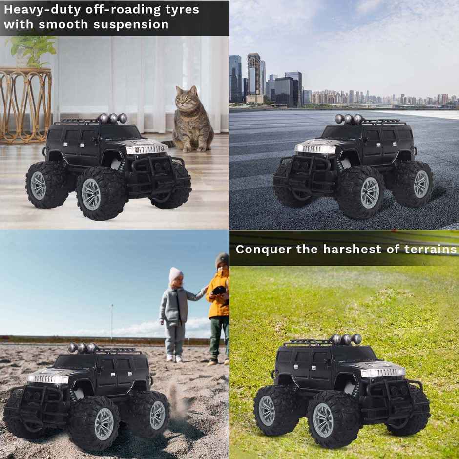Race N Roll Off Roader Rechargeable Remote Control Monster Truck - Humm Black